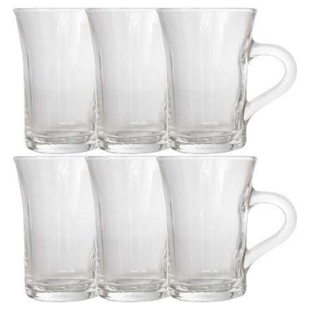 Set of 18x pieces tea glasses 230 ml made of glass