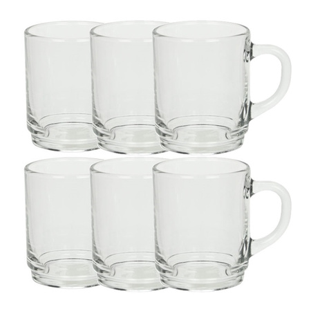 Set of 18x pieces tea glasses 250 ml made of glass