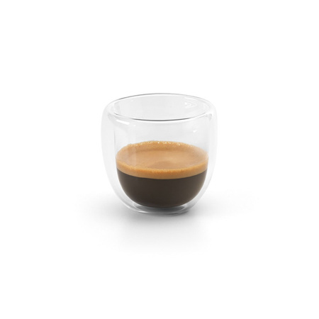 Set van 4x Koffie/espresso glazen dubbelwandig 75 ml - transparant