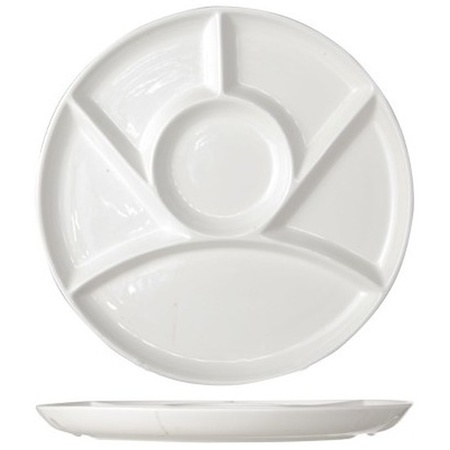 Oh reflecteren lekkage Set van 8x stuks wit gourmet/fondue/bbq rond borden 24 cm bestellen? |  Shoppartners.nl