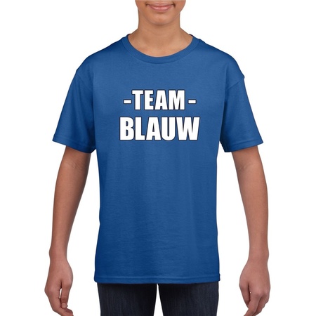 Team blauw shirt jongens en meisjes voor evenement