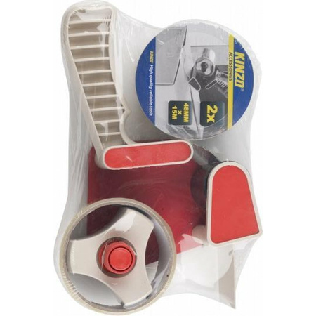 Tape dispenser with 2x rolls of tape