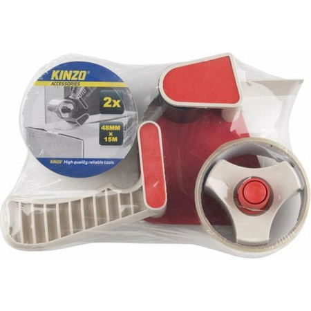 Tape dispenser with 2x rolls of tape