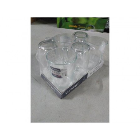 Luminarc Theeglazen - 6 stuks - glas - met oor - 320 ml - theekopjes