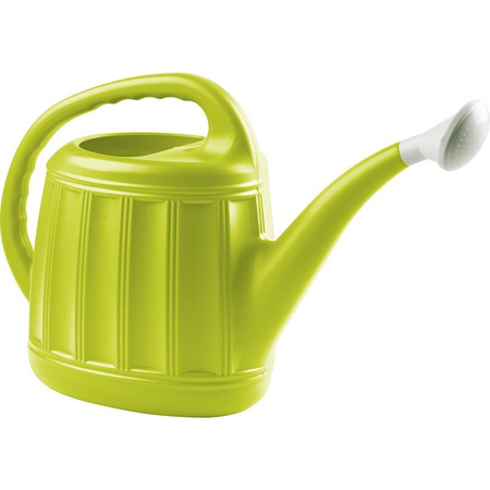 Garden plants watering can lime green plastic 7 liter