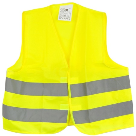 4x Safety vests yellow for adults/kids