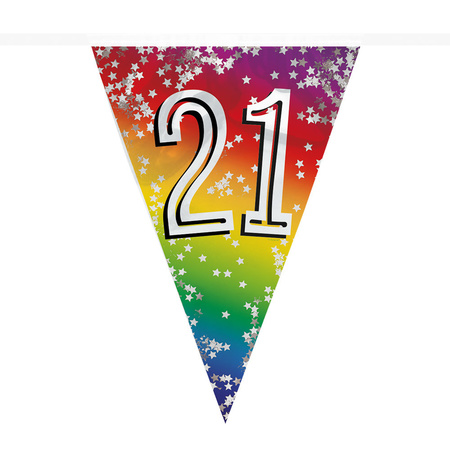 Boland Party 21e jaar verjaardag feest versieringen - Ballonnen en vlaggetjes