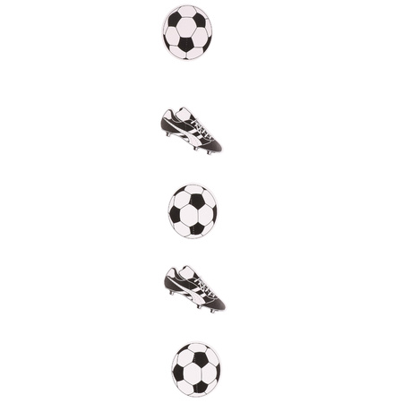 Voetbal versiering/slinger - voetbalschoenen/bal slinger