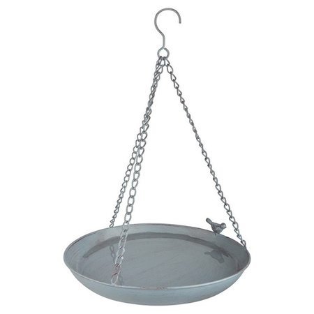Vogelbad/voederschaal - hangend - rond - metaal - D30,4 cm