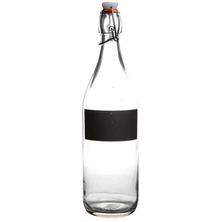 Weckflessen/lege deco flessen met krijt tekstvak 970 ml