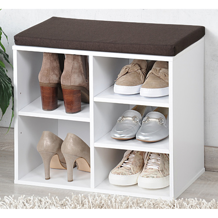 Kesper Shoe cabinet - with bench - white - 51 cm