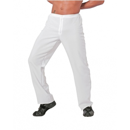 Witte disco verkleekleding broek