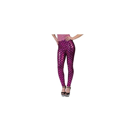 Metallic roze schubben legging