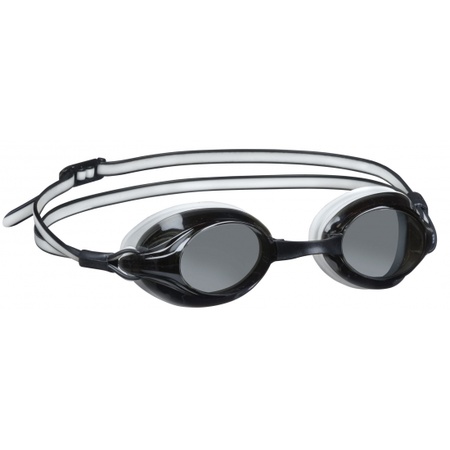 Black and white swimming goggles